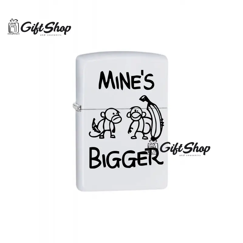 Mine`s bigger, bricheta metalica gravata laser cu mesajv